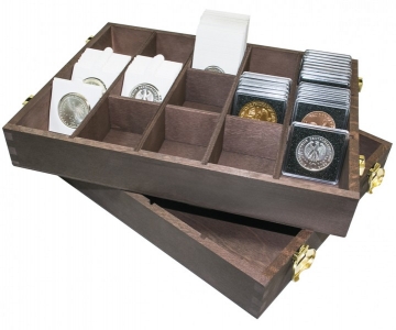 Holzbox für 400 Münzrähmchen etc.