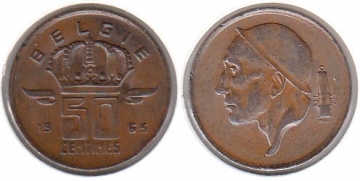 50 Centimes Belgien 1965