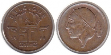 50 Centimes Belgien 1965