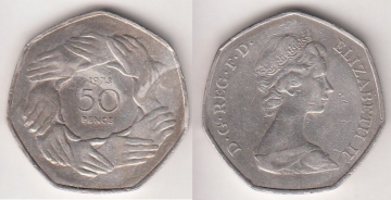 50 Pence Großbritannien 1973
