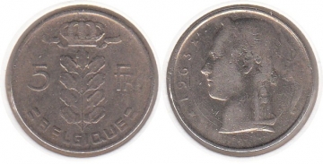 5 Francs Belgien 1963
