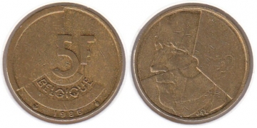 5 Francs Belgien 1986