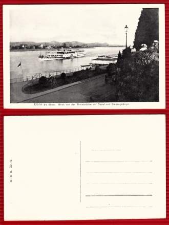 AK Bonn, Blick von der Rheinbrücke