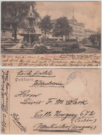 AK Düsseldorf, Brunnen Königsallee