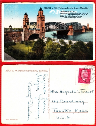 AK Köln, Hohenzollernbrücke