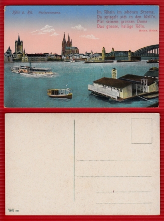 AK Köln, Rheinpanorama