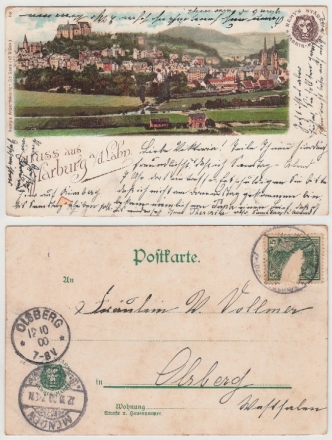 AK Marburg, Blick auf den Ort