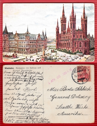 AK Wiesbaden, Marktplatz