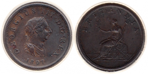 1/2 Penny Großbritannien 1807