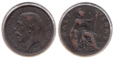 1/2 Penny Großbritannien 1925