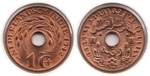 1 Cent Niederländisch Ostindien 1942P