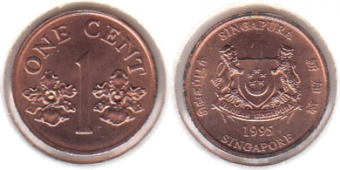 1 Cent Singapur 1995