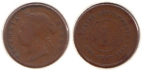 1 Cent Straits Settlements 1895