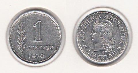 1 Centavo Argentinien 1970