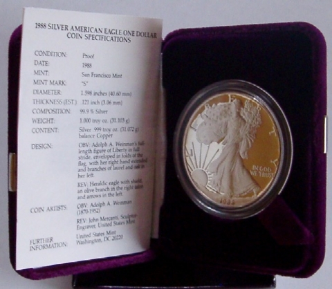 1 Dollar USA 1988 S, Walking Liberty
