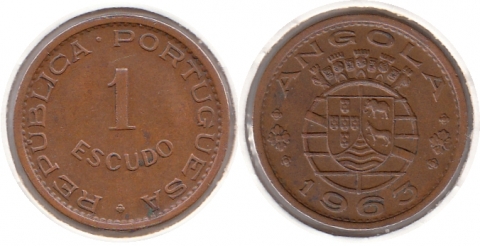 1 Escudo Portugiesisch-Angola 1963