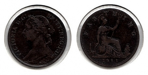 1 Farthing Großbritannien 1881