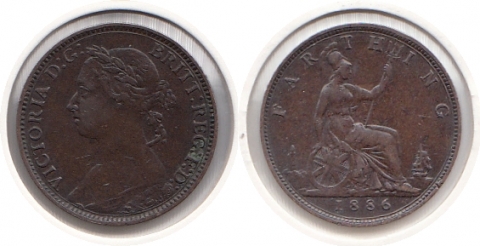 1 Farthing Großbritannien 1886