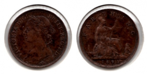 1 Farthing Großbritannien 1893