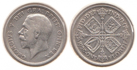 1 Florin (2 Schilling) Großbritannien 1929
