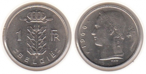 1 Franc Belgien 1966