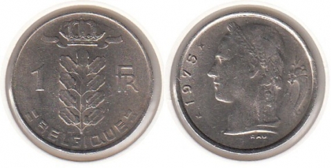 1 Franc Belgien 1975