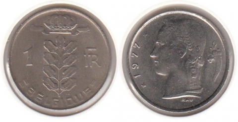 1 Franc Belgien 1977
