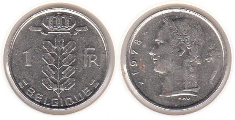 1 Franc Belgien 1978