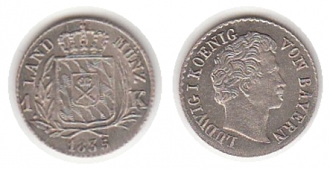 1 Kreuzer Bayern 1835