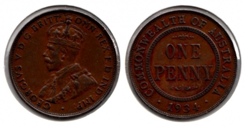 1 Penny Australien 1934
