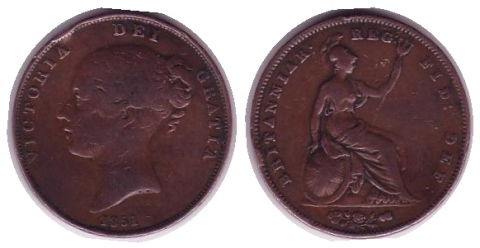 1 Penny Großbritannien 1851