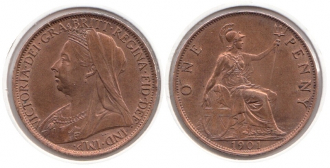 1 Penny Großbritannien 1901