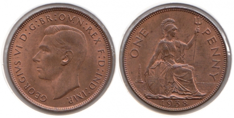 1 Penny Großbritannien 1938