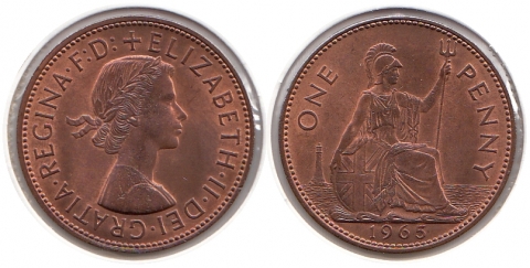 1 Penny Großbritannien 1965