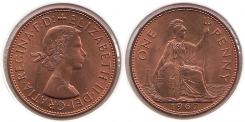 1 Penny Großbritannien 1967