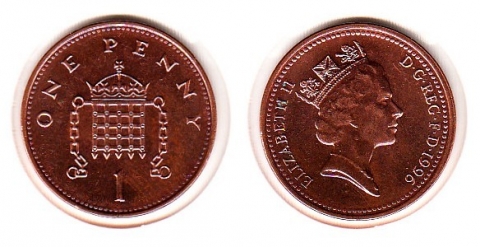 1 Penny Großbritannien 1996