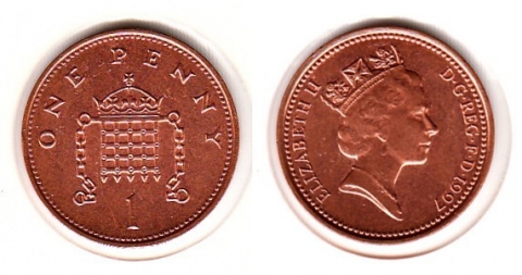 1 Penny Großbritannien 1997