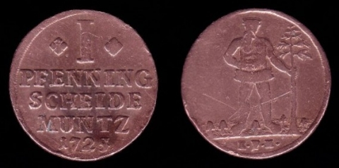 1 Pfennig Braunschweig-Wolfenbüttel 1725