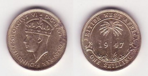 1 Schilling Britisch Westafrika 1947