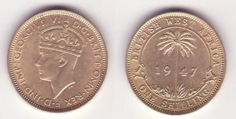 1 Schilling Britisch Westafrika 1947
