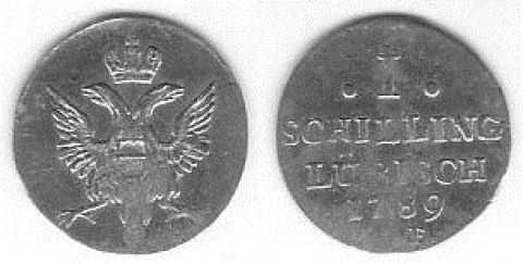 1 Schilling Lübeck 1789