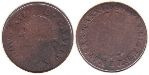1 Sol Frankreich 1791B