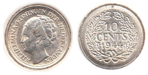 10 Cents Niederlande 1944P