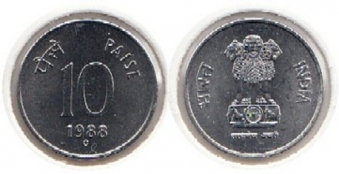 10 Paise Indien 1988C