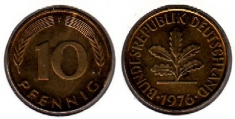 10 Pfennig BRD 1976F