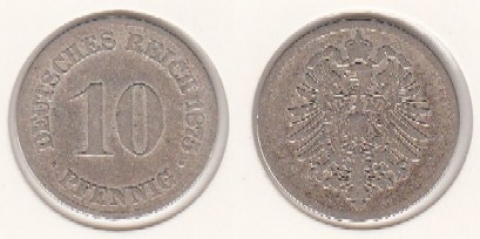 10 Pfennig Deutsches Reich 1875C