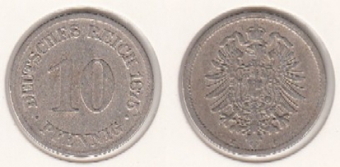 10 Pfennig Deutsches Reich 1875E
