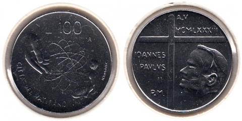 100 Lire Vatikan 1983
