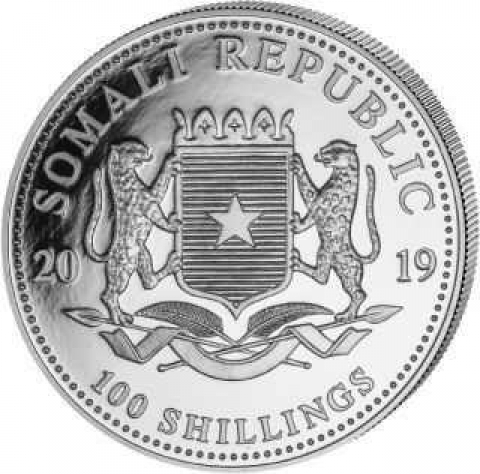 100 Schilling Somalia 2019 - Elefant/Schwein