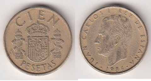 100 Pesetas Spanien 1986